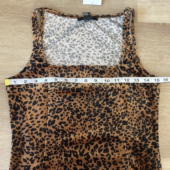 Forever 21 Leopard Bodysuit Sz L - Picture 4 of 7